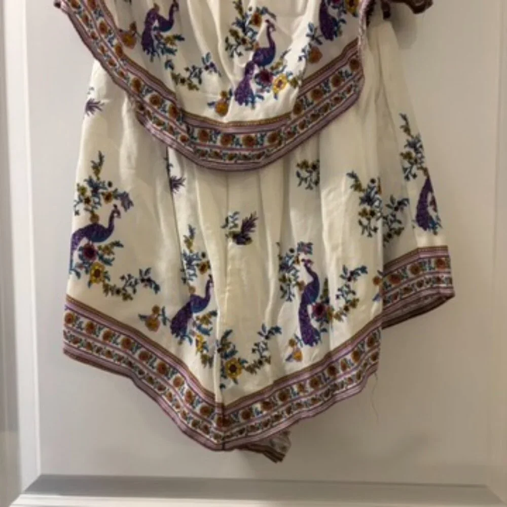 Forever 21 Off The Shoulder White Boho Romper - Picture 3 of 8